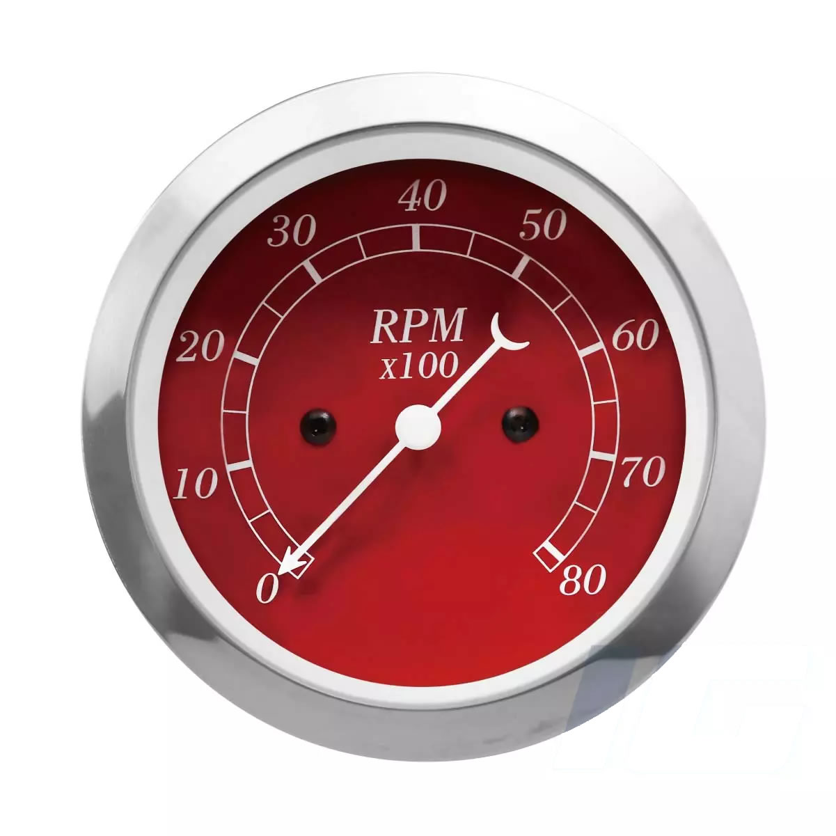 85mm Red Face White Needle - Tachometer For Vintage Car